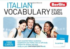 ITALIAN VOCABULARY STUDY CARDS By Berlitz  Mint Condition 