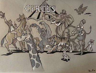 CIRCUS 26   MIKE BENNETT'S  ORIGINAL  ART   (2026) 1/26/26.  2