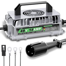 48 Volt 18 AMP Golf Cart Battery Charger for Club Car 3-Pin Round Plug for 48...