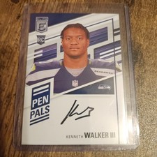 2022 Donruss Elite Pen Pals Rookie Auto Kenneth Walker III Seahawks SB60 MVP!!!
