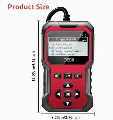 OBD2 Diagnosescanner V410 für 12V Fahrzeuge mit Bereitschaftsüberwachung