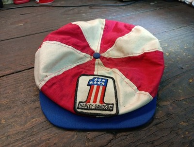 Rare AMF Vintage 1970's Harley Pinwheel  Hat Knucklehead Panhead Shovelhead 