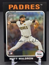 2024 Topps Heritage High Number MATT WALDRON RC Black Border Refractor /75 #604