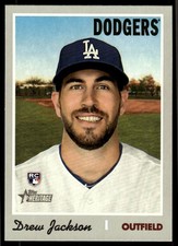 2019 Topps Heritage Drew Jackson Rookie Los Angeles Dodgers #621
