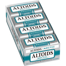 Arctic Wintergreen Breath Mints Sugar Free Hard Candy Bulk, 1.2 Oz Tin 8 Pack
