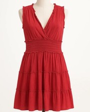 Max Studio Red Tiered Dress - Large