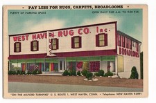 West Haven CT Rug Carpet Broadloom Co Storefront Building Harry H Hannan 1950