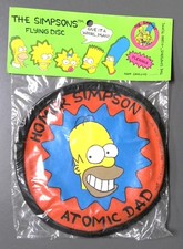 Vintage Flippy Flyer Simpsons Flexible Flying Disc HOMER SIMPSON - JG Hook 1990