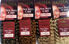 Tasha New Jerry Curl 100 Human Hair Extension 10"-14" Platinum Blonde 613 Weft