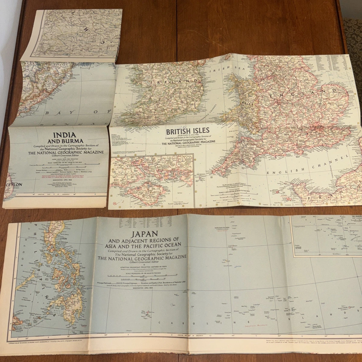 25+ Vintage Original Antique World Maps & Atlases 1950-1959 Date