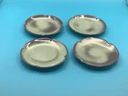Vintage Frankoma Pottery Snack Plate / Desert in Prairie Green 5.5" Lot of 4