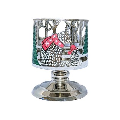 Bath & Body Works Nordic Winter Critters Candle Holder  Pedestal 3-Wick B&BW NEW
