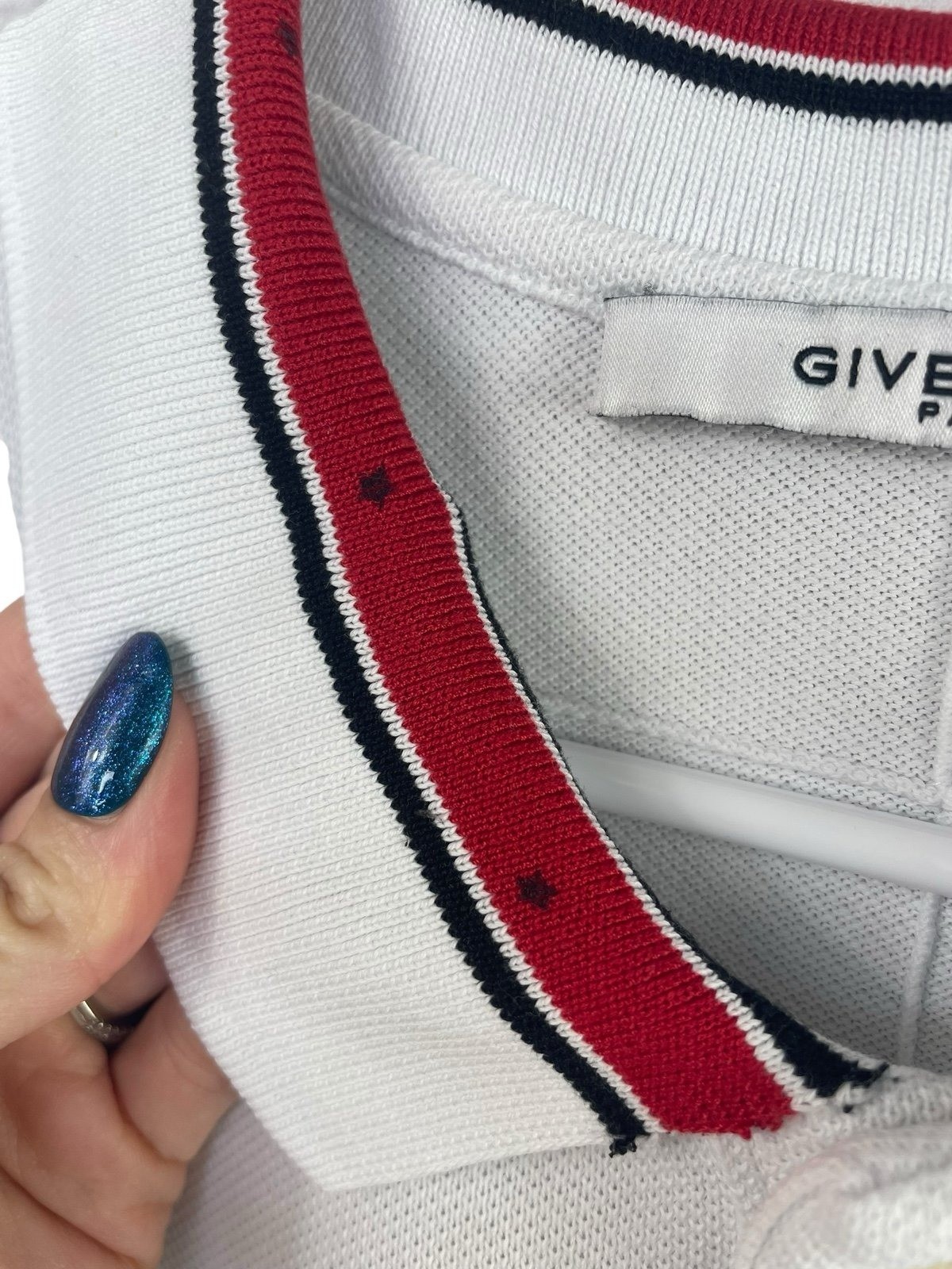 Givenchy White Leather Patch Cotton Pique Polo Sh… - image 6