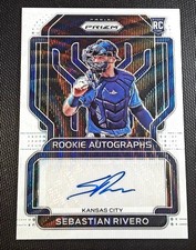 2022 Panini Prizm #RA-RV Sebastian Rivero RC White Wave Auto /50