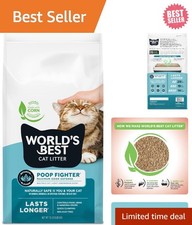 Poop Fighter Maximum Odor Defense Cat Litter - 15lb Natural Lemongrass Formula