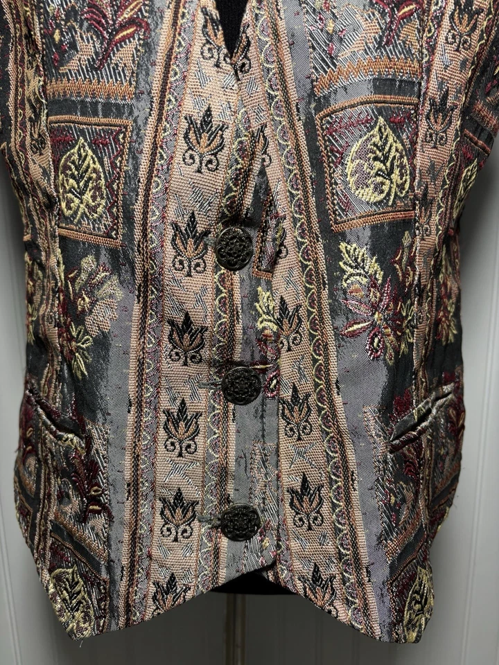 Chaleco Ciervo Blanco Vintage Hojas de Otoño Tapiz A Medida Talla Grande 12 Rústico Foto 4 de 4