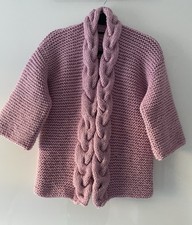 Damen Handarbeit Selbstgestrickte Strickjacke Neu Größe S-L