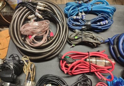 Audio Ground Cable, Power Cable, RCA Alarm Speaker Bass Controll Line Out