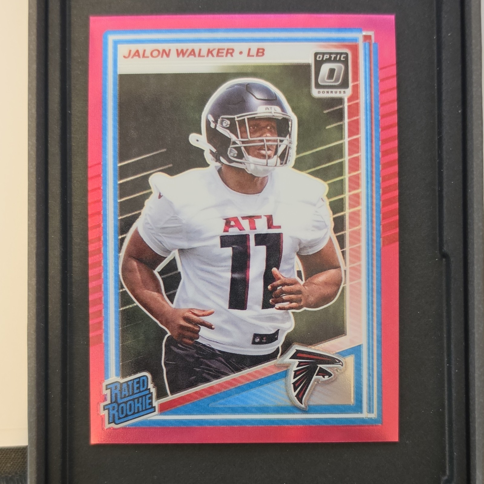2025 Panini Donruss Optic Rated Rookie Pink Prizm Jalon Walker #290 Falcons NFL