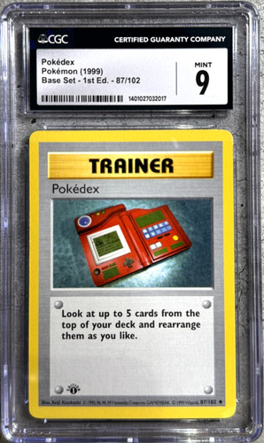 Pokédex (1st Edition) graded CGC 9 for sale on eBay