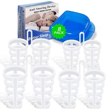 Set of 8 Premium Anti Snore Aid to Prevent Snoring, Smarter Solution Against Sno