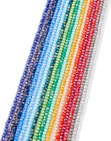 18 SträNge Kristallglasperlen 3 Mm Facettierte Rondelle-Perlen Bastelperlen-Groß