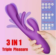 Rabbit Vibrator Flapping Tapping G-Spot Massager Real Dildo Sex Toys for Women