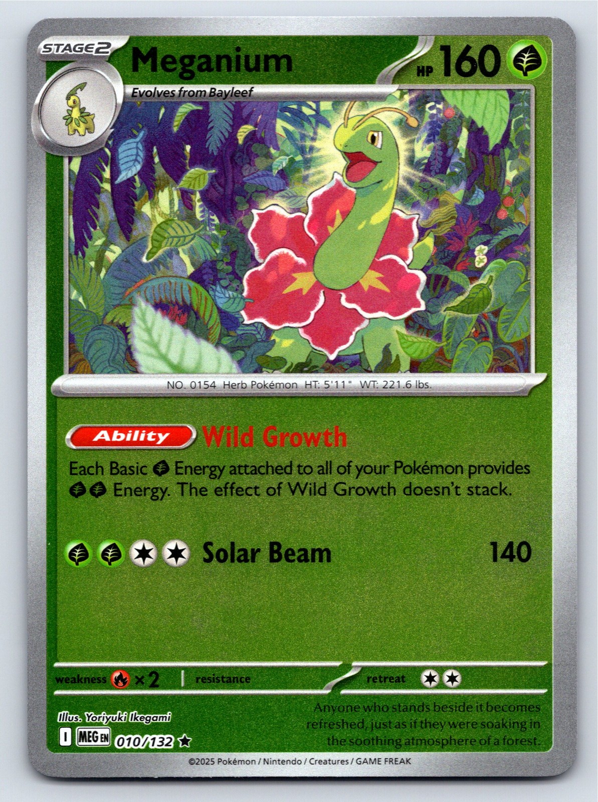 Mega Evolution - NM - Meganium 010/132 Reverse Holofoil US Seller