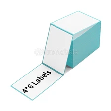4" x 6" Fanfold Direct Thermal Shipping Labels for Zebra and Rollo Printers USA