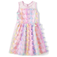 The Children's Place Girls Sleeveless Butterfly Ruffle Dress, Size 10