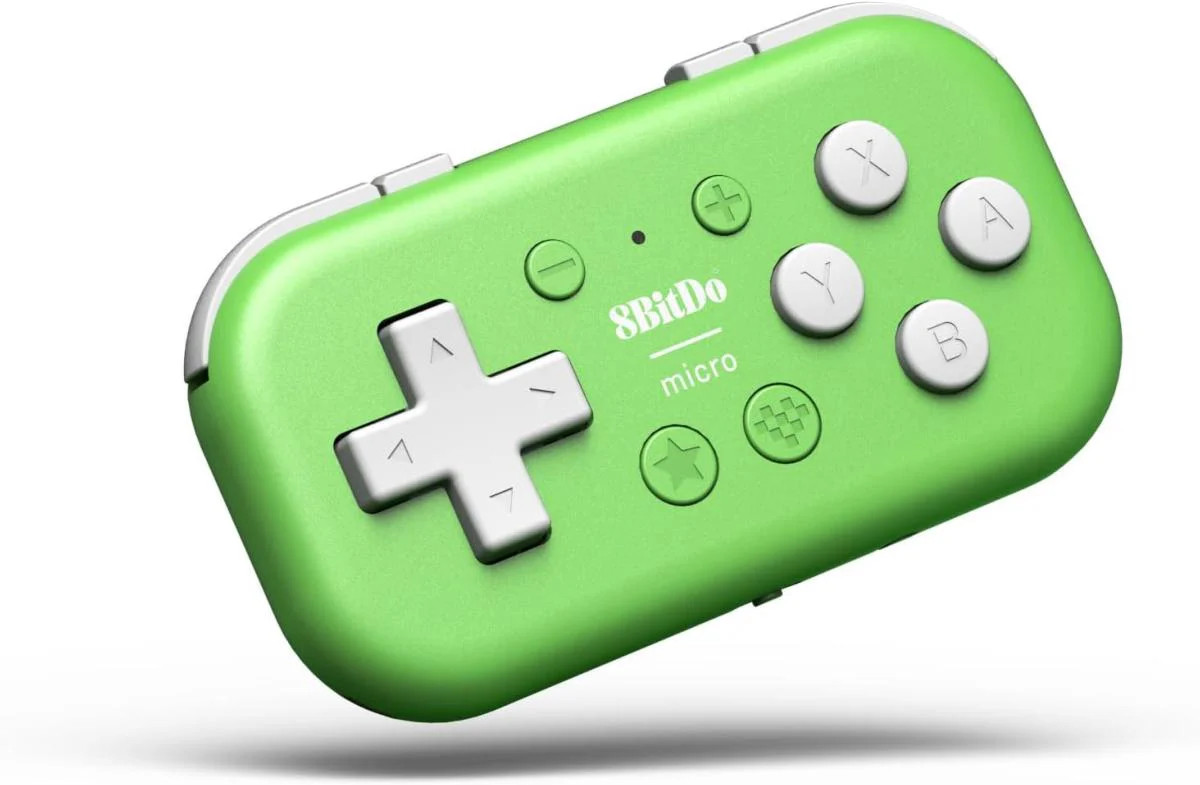 Mini-manette bluetooth verte 8bitdo ultra compacte pour Nintendo Switch et émulateur Raspberry