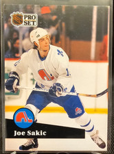 1991-92 Pro Set French Joe Sakic #199 Quebec Nordiques