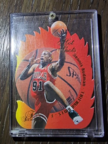 1996-97 Flair Showcase Hot Shots Die-Cut #7 Dennis Rodman HOF RARE