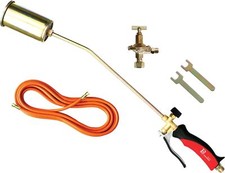 CANNELLO PER GAS IN KIT 75 CM CON IMPUGNATURA A LEVA BRUCIATORE Ø 60 MM (15648)
