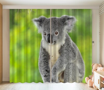 3D Grauer Koala ZHUC434 Tier Foto Vorhang Fenster Blockout Stoff Vera 2023
