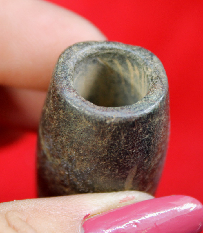 Tube Type Bannerstone Authentic Prehistoric Arrowhead Artifact Native