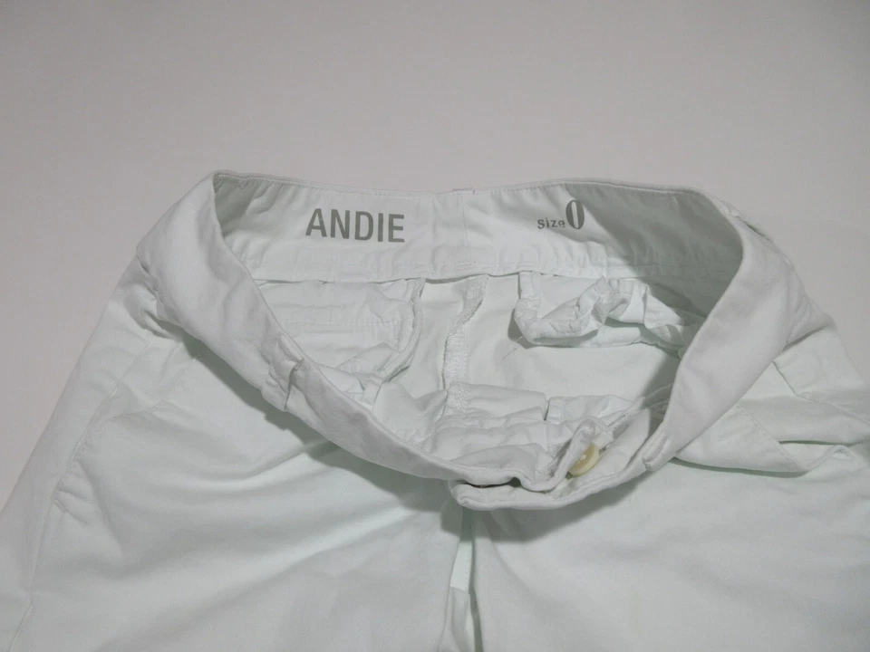 Pantalones Cortos Talla 0 J Crew Andie Blanco Para Mujer Bermudas Denim Entrepierna 8.5" Y2K Foto 3 de 4