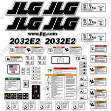 Fits JLG 2032E2 Decal Kit Scissor Lift - Warning Sticker Set Logos - 3M Vinyl!