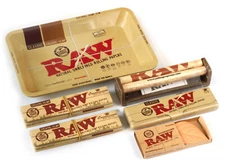 RAW Rolling TRAY KIT or SET King Size + TRAY + HYDROSTONE + ROLLER + PAPER TIPS