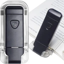 Portable USB Rechargeable LED Clip-on Book Light for Eye-Protection, 3 Brightnes