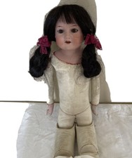 Antique Vintage 370 Armand Marseille AM Porcelain Doll / Leather Body 18”