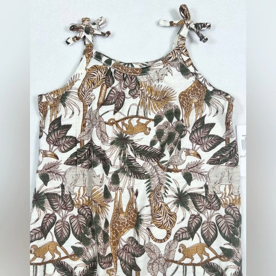 ANTIGUO AZUL MARINO NUEVO CON ETIQUETAS Bebé Niña Selva Safari Jirafa Mameluco 3-6m Estampado Animal África Foto 2 de 4