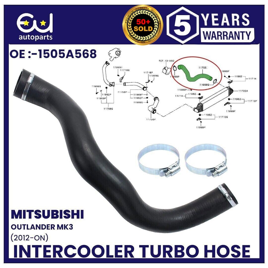 TURBO INTERCOOLER HOSE PIPE FITS MITSUBISHI OUTLANDER 2.2DI D 150HP