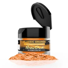 Classic Orange Brew Dust 4g Metallic Shimmer for Garnishes & Drinks 100% Edible