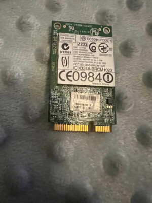 BROADCOM WIRELESS LAPTOP CARD - BCM4311KFBG  IC: 4324A-BRCM1020 - DELL INSPIRON