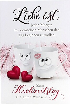 Kurt Eulzer Liebe ist... Glückwunschkarte Hochzeitstag Gruß- Karte Hochzeit Tag