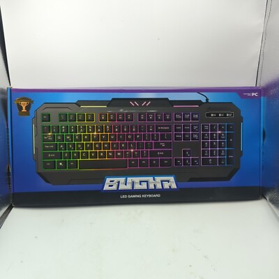 Bugha RGB LED Gaming Keyboard for PC - Wired Open Box 