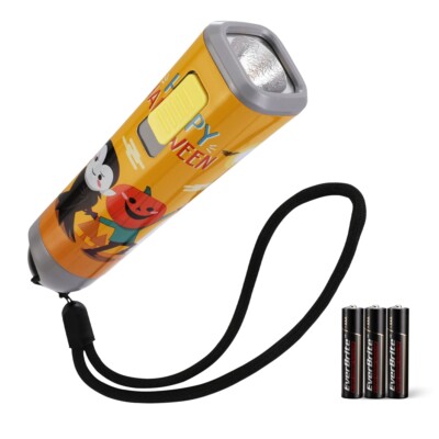 EverBrite LED Halloween Flashlights with Lanyard Handheld Torch Flash Light 3AAA