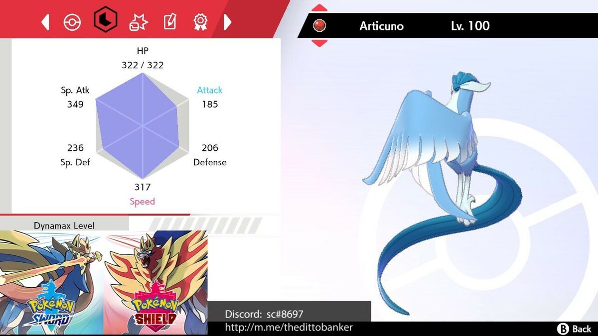 Galarian Articuno • Competitive • 6IVs • Level 100 • Online Battle-Rea