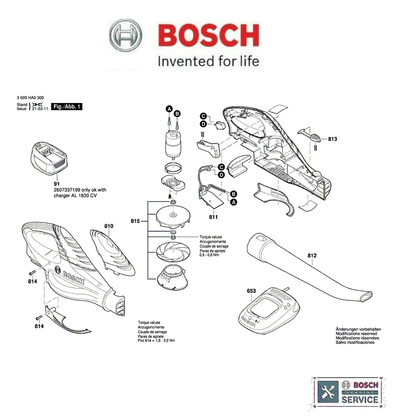 BOSCH Genuine Spare Parts To Fit Bosch ALB 18 Li Leaf Blower eBay
